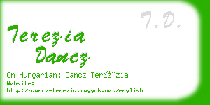 terezia dancz business card